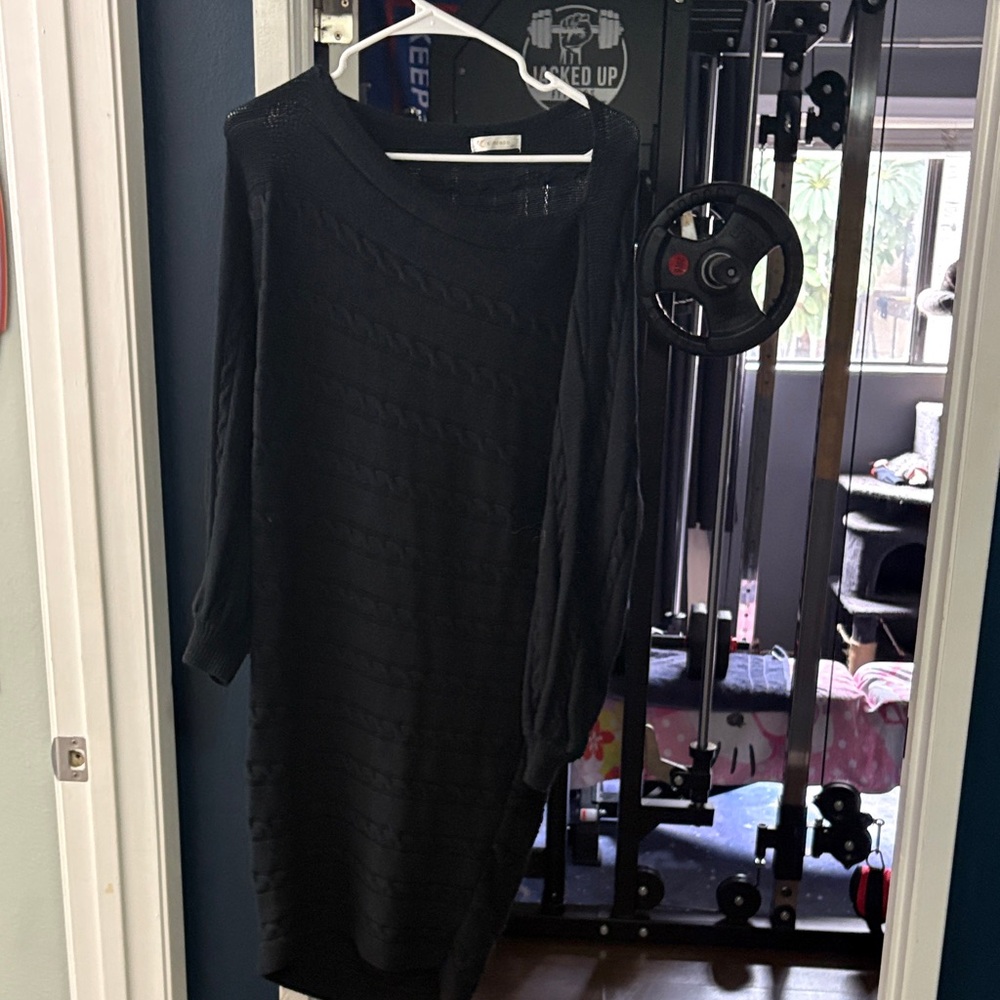Black sweater dress